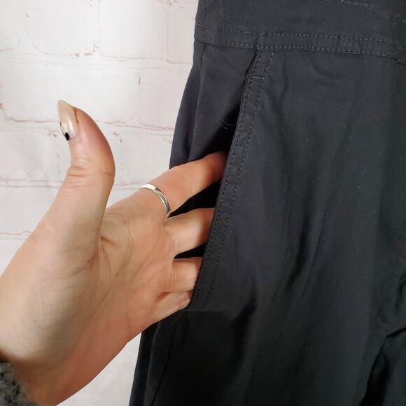 Anthropologie Maeve The Colette Portside Jumpsuit Sz 12 Black Sleeveless Pockets - Picture 8 of 16